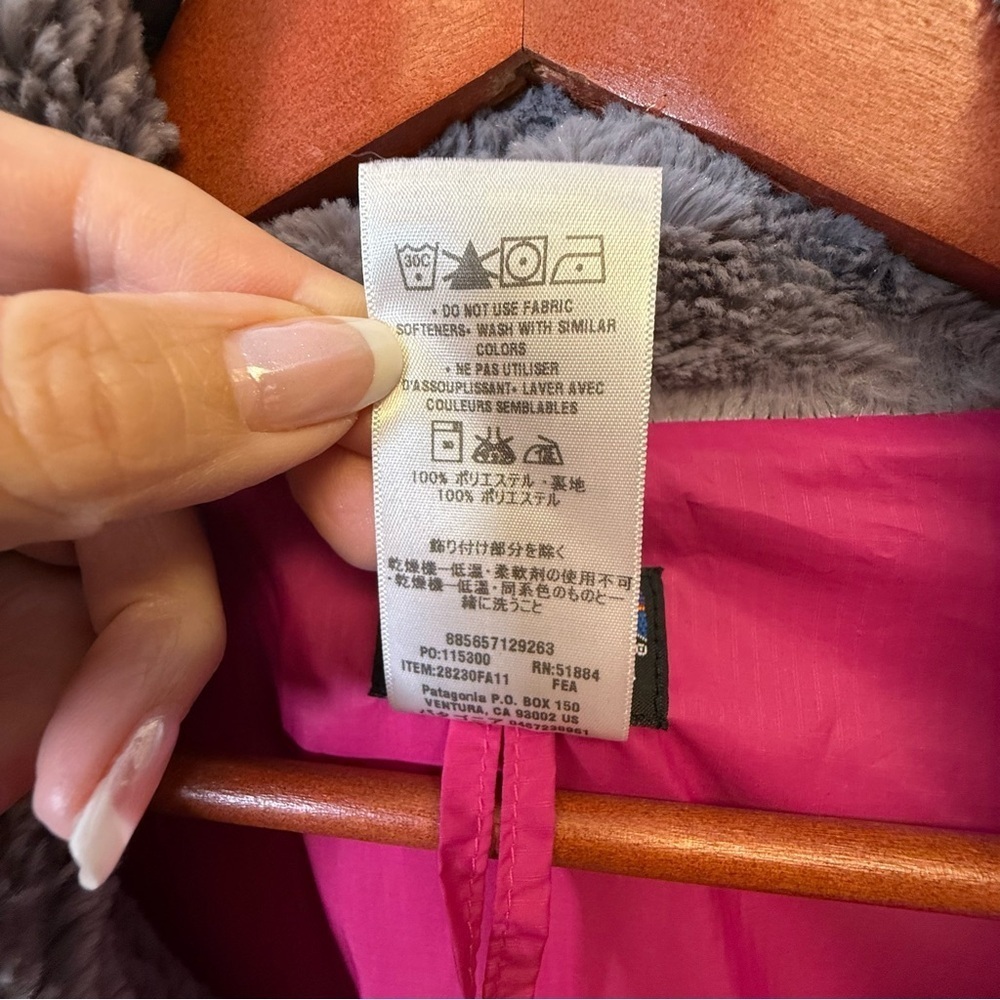 Patagonia ‘Pelage’ Soft Cozy Jacket Asymmetrical Collar Women’s Size Large - Picture 12 of 12